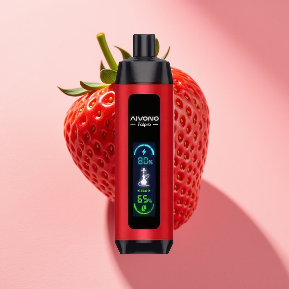 Aivono AIM FATPRO 22000 Puff 28ml 600mAh Çilek Punch 0.6ohm Mesh