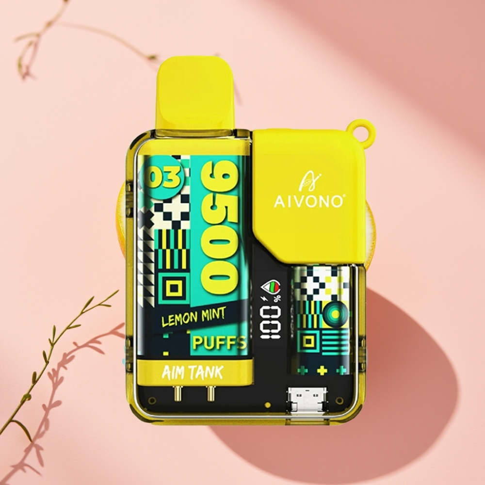 Aivono AIM-TANK 9500 Puf 18ml 650mAh LCD Limon Nane