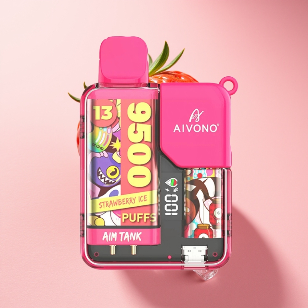 Aivono AIM-TANK 9500 Puf 18ml 650mAh LCD Çilek Buz