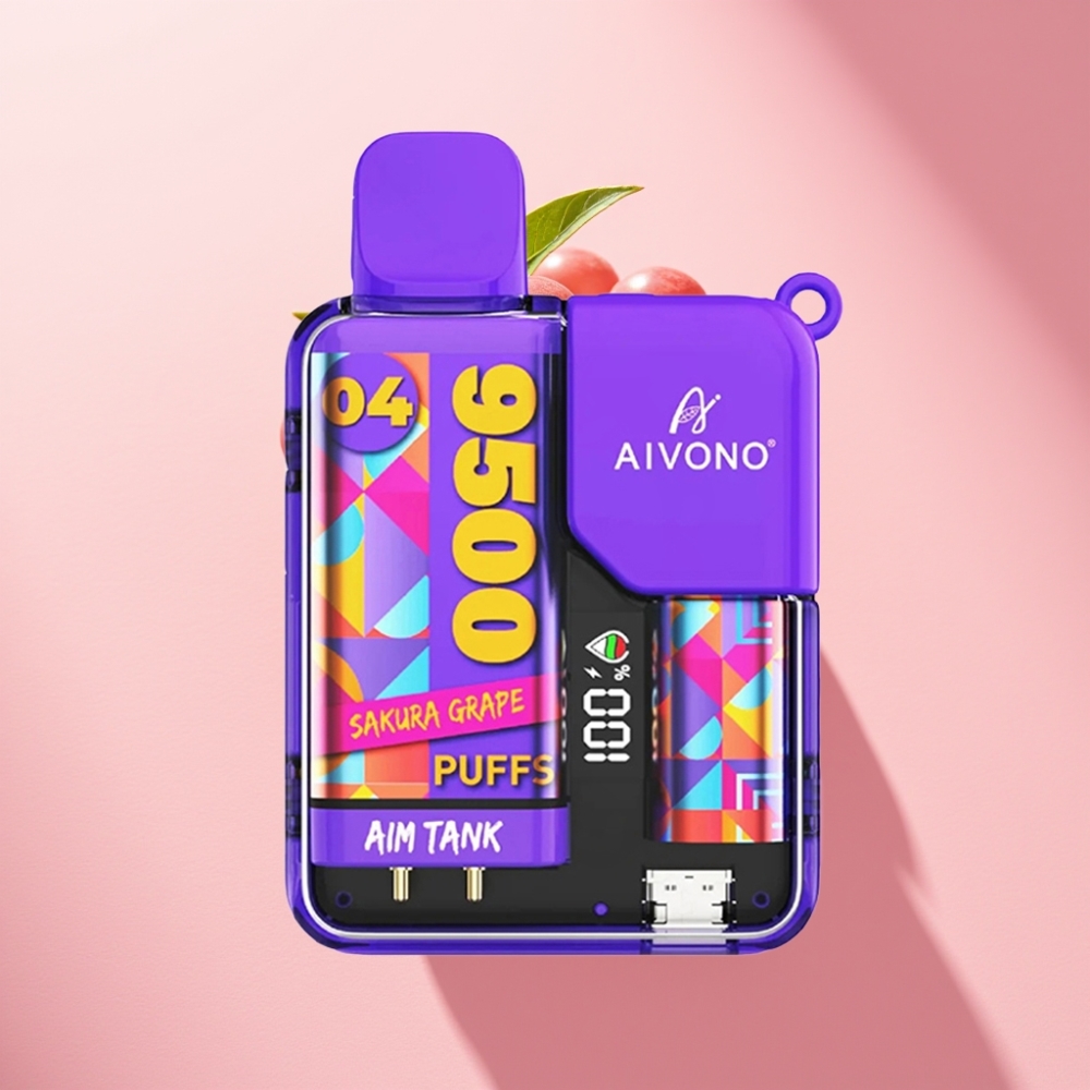 Aivono AIM-TANK 9500 Puff 18ml 650mAh LCD Sakura Üzüm