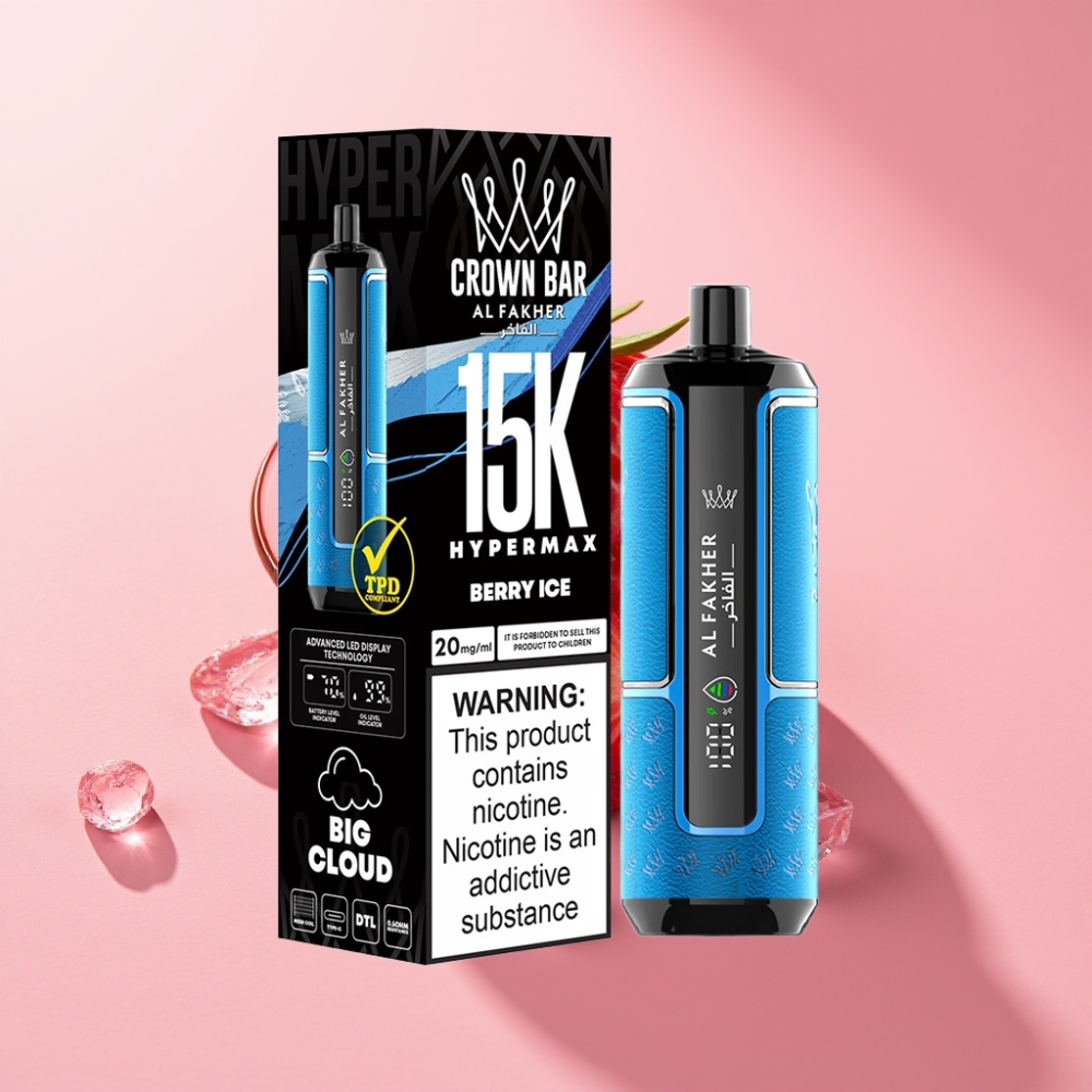 Al Fakher Crown Bar 15K Hypermax 22ml 600mAh Berry Buz Türkçe İsim