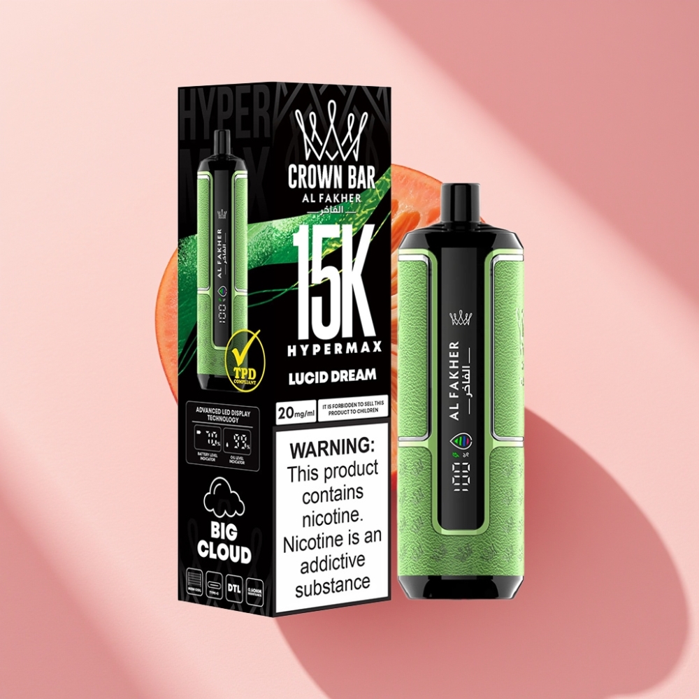 Al Fakher Crown Bar 15K Hypermax 22ml 600mAh Type-C Berrak Rüya