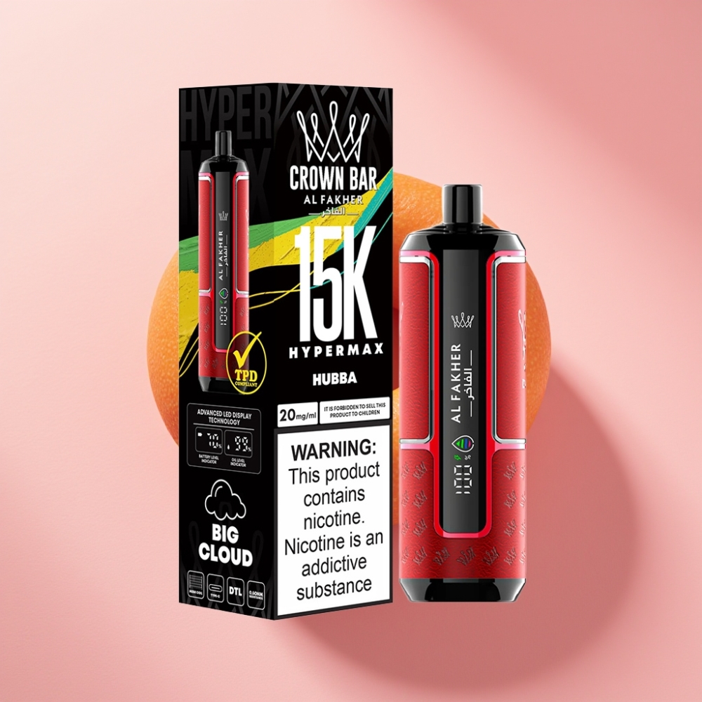 Al Fakher Crown Bar 15K Hypermax Taşınabilir 22ml 600mAh Hubba Aromalı