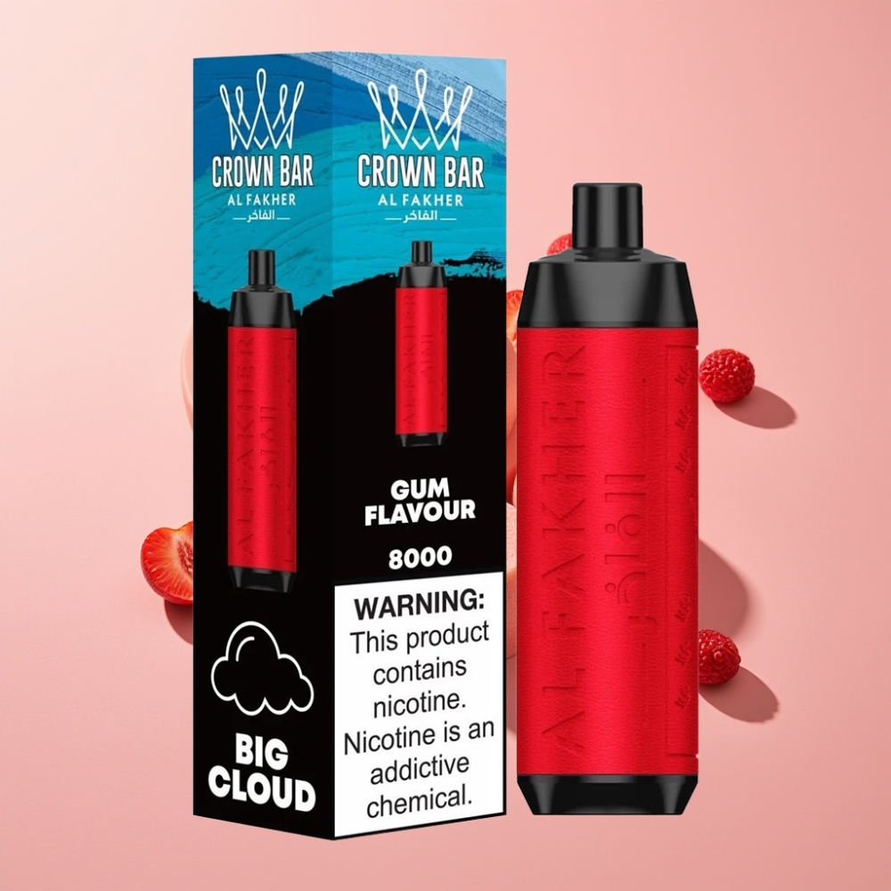 Al Fakher Crown Bar 8000 Crystal Sakız Aromalı 18ml 600mAh Type-C Disposable Vape