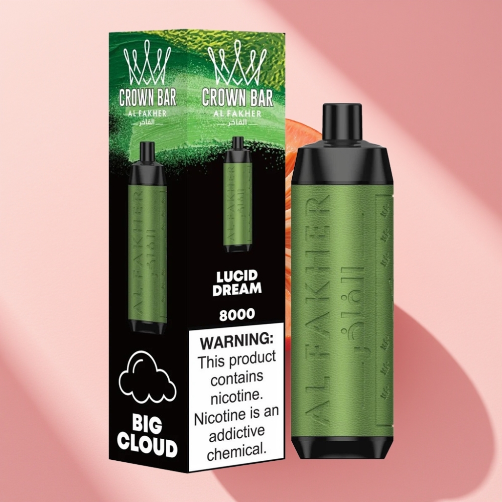 Al Fakher Crown Bar 8000 Crystal Şarjlı 600mAh 18ml Berrak Rüya