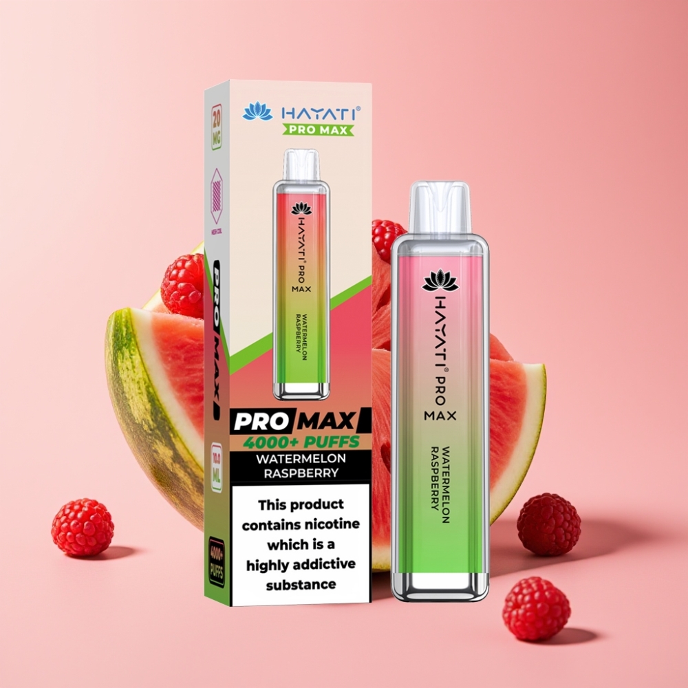 Hayati Pro Max 4000 Puff Şarj Edilebilir 1400mAh Karpuz Ahududu