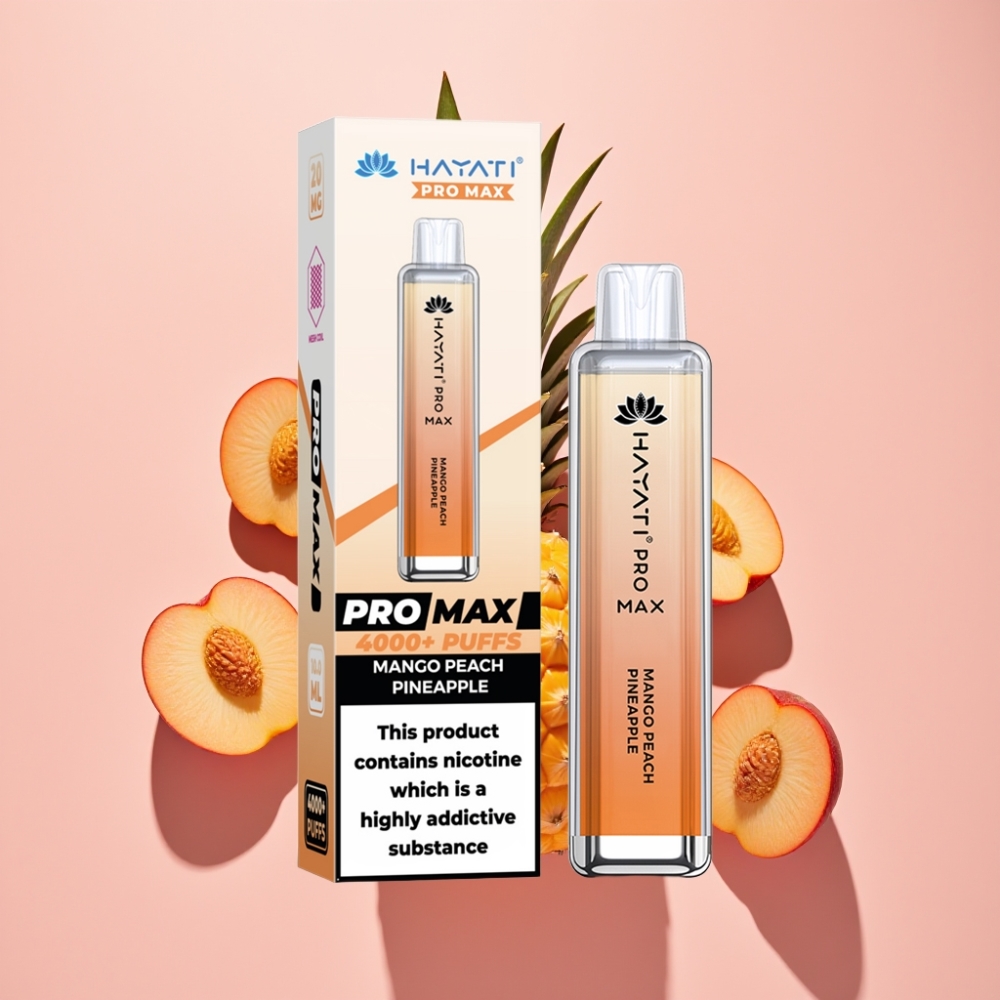 Hayati Pro Max 4000 Puff Şarj Edilebilir 1400mAh Mango Şeftali Ananas