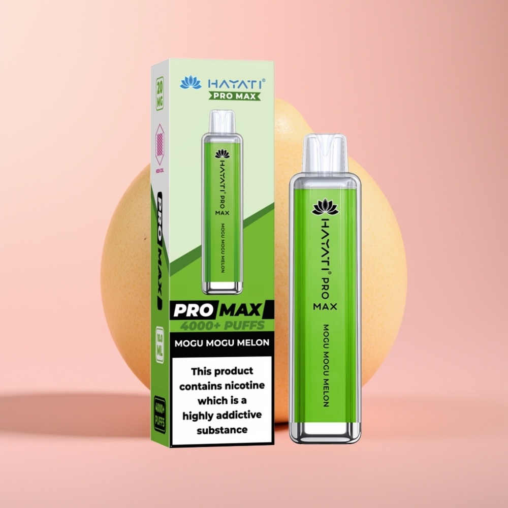 Hayati Pro Max 4000 Puff Şarj Edilebilir Crystal Görünüm Mogu Mogu Kavun