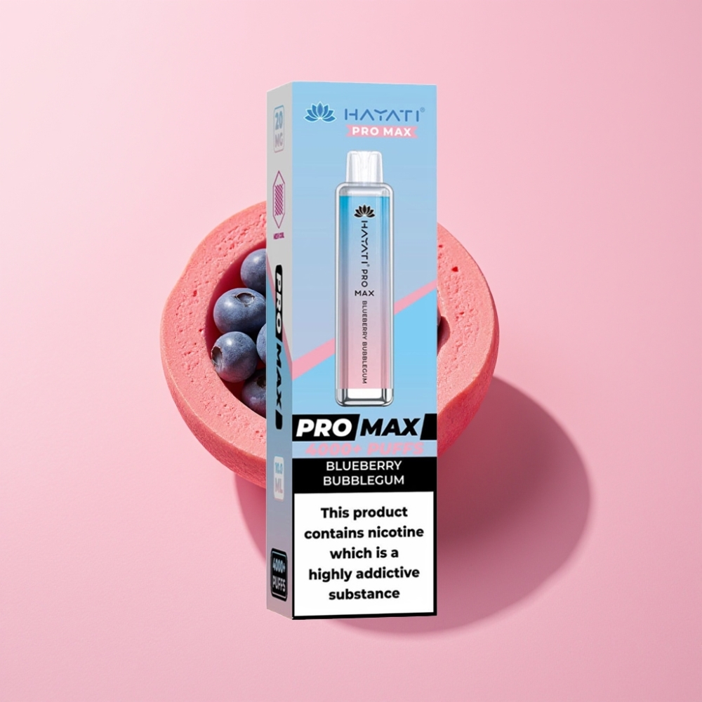 Hayati Pro Max 4000 Puff Şarj Edilebilir Crystal Görünümlü Yaban Mersili Sakız