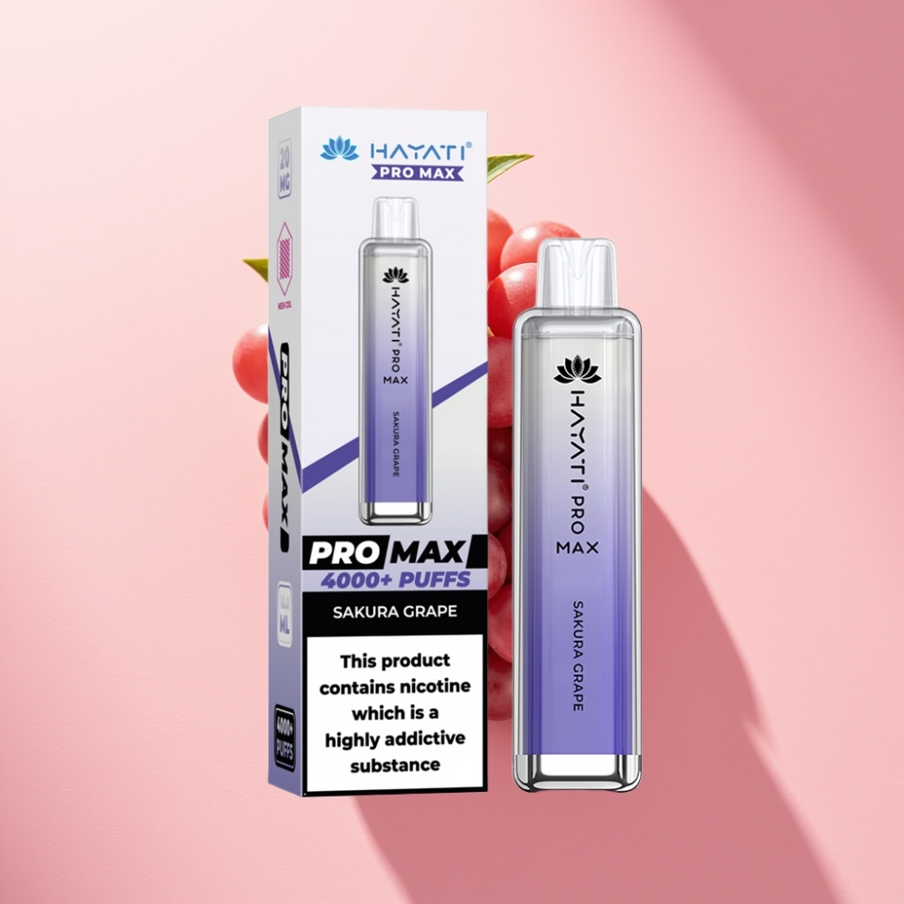Hayati Pro Max 4000 Puff Şarj Edilebilir Sakura Üzüm