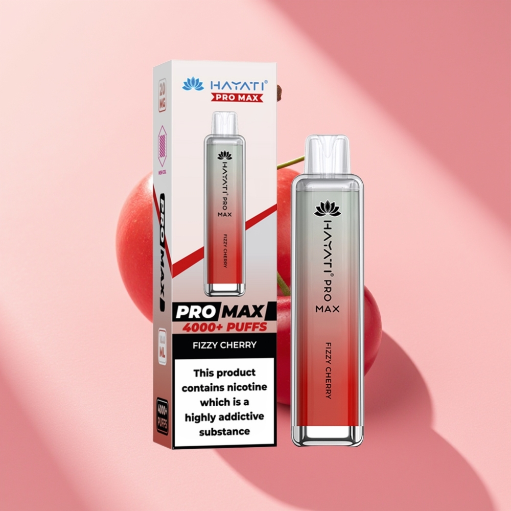 Hayati Pro Max 4000 Puff Şeffaf Şarj Edilebilir 1400mAh Vişne Aromalı
