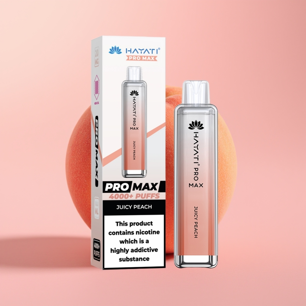 Hayati Pro Max 4000 Puff Şeftali Aromalı Şarj Edilebilir 1400mAh Çift Mesh