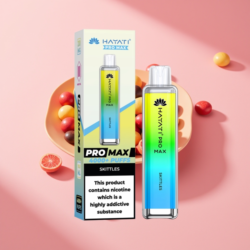 Hayati Pro Max 4000 Puff Şeker Renkleri 1400mAh Çift 1.1 Ohm Mesh