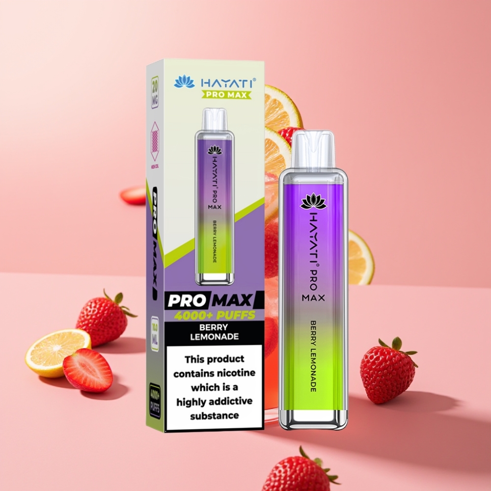 Hayati Pro Max 4000 Puffs Çilek Limonata Şarj Edilebilir 1400mAh
