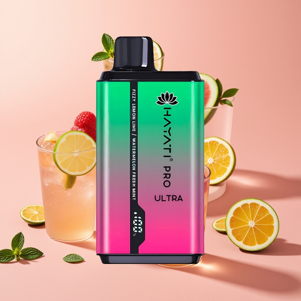 Hayati Pro Ultra 15000 Puff 850mAh 2×12ml 2% 49 Aroma Fıskiye Limon & Karpuz Nane