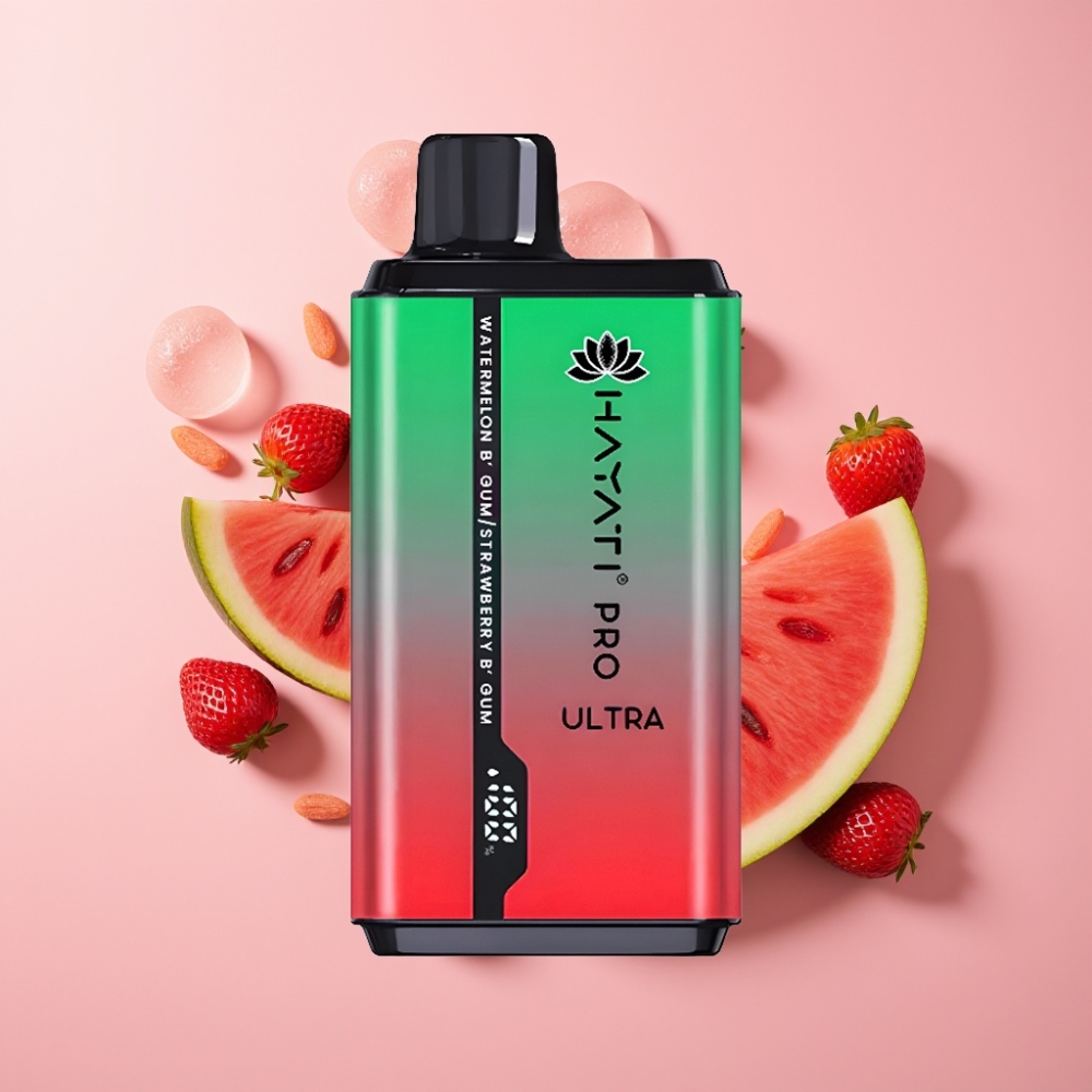 Hayati Pro Ultra 15000 Puff 850mAh 2×12ml 2% 49 Aroma Karpuz Sakız Çilek Sakız