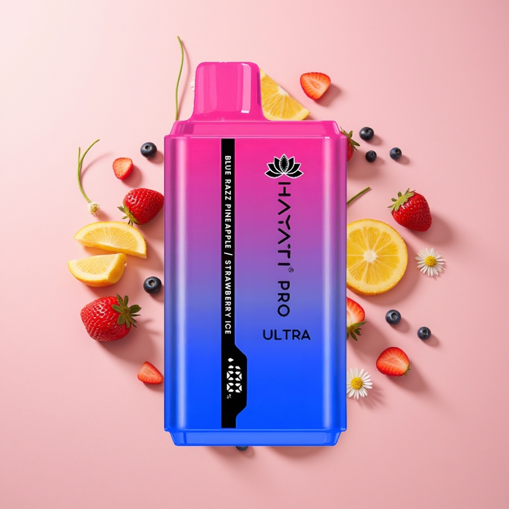 Hayati Pro Ultra 15000 Puff 850mAh 2×12ml 2% 49 Aroma Mavi Ahududu Ananas Çilek Buz