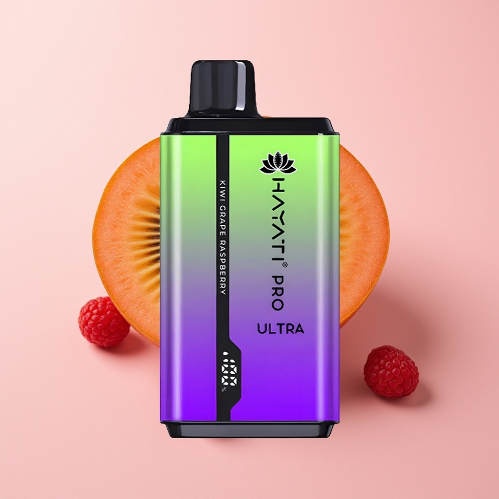 Hayati Pro Ultra 15000 Puff 850mAh 2×12ml 2% 49 Aromalı Kivi Üzüm Ahududu