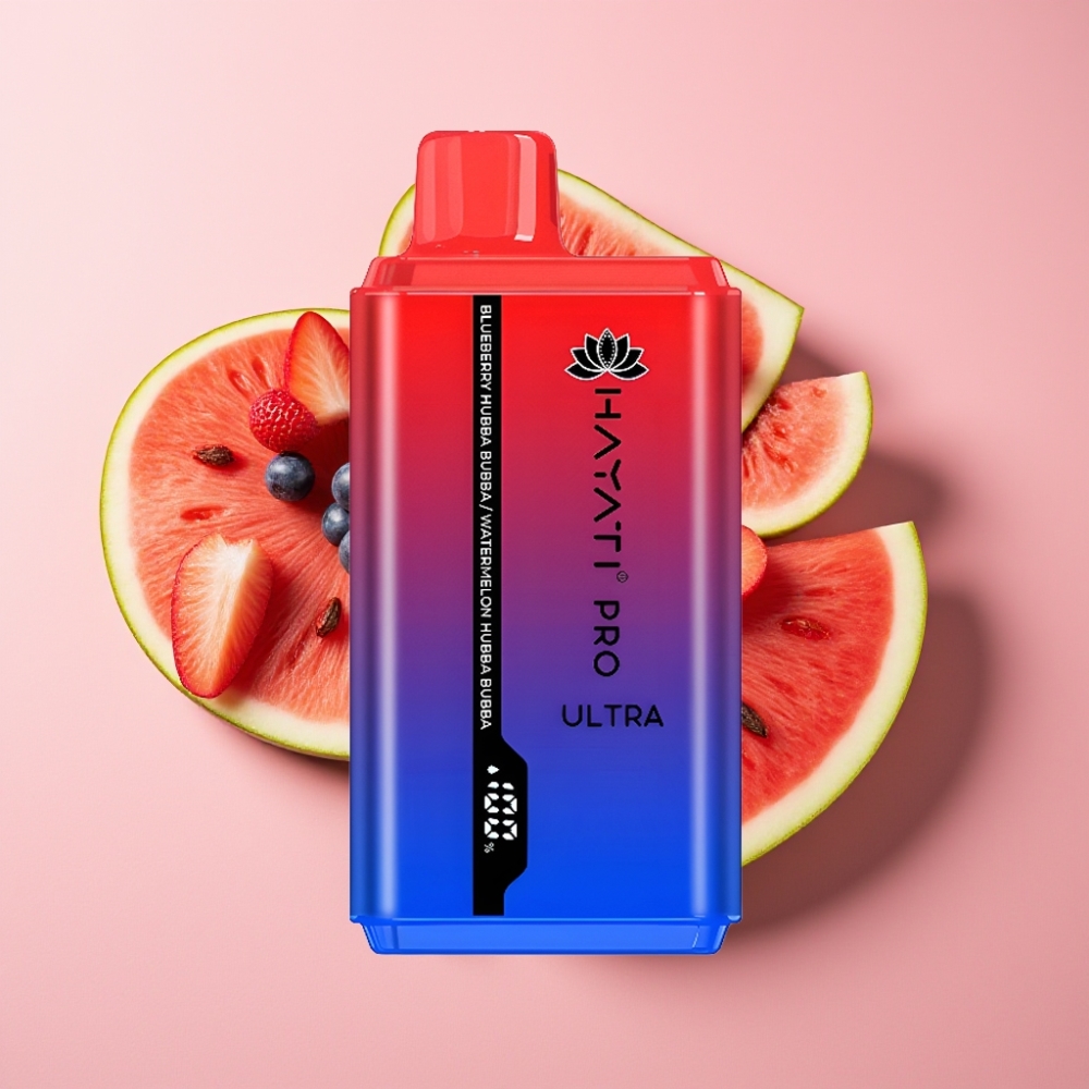 Hayati Pro Ultra 15000 Puff 850mAh 2×12ml 2% 49 Aromalı Yabanmersini Karpuz Hubba Bubba