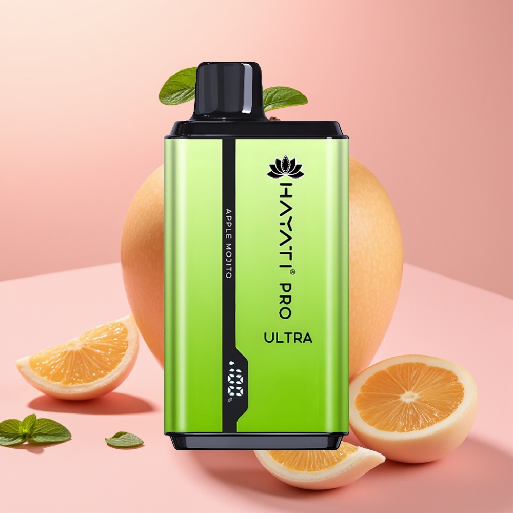 Hayati Pro Ultra 15000 Puff 850mAh 2×12ml 2% Elma Mojito