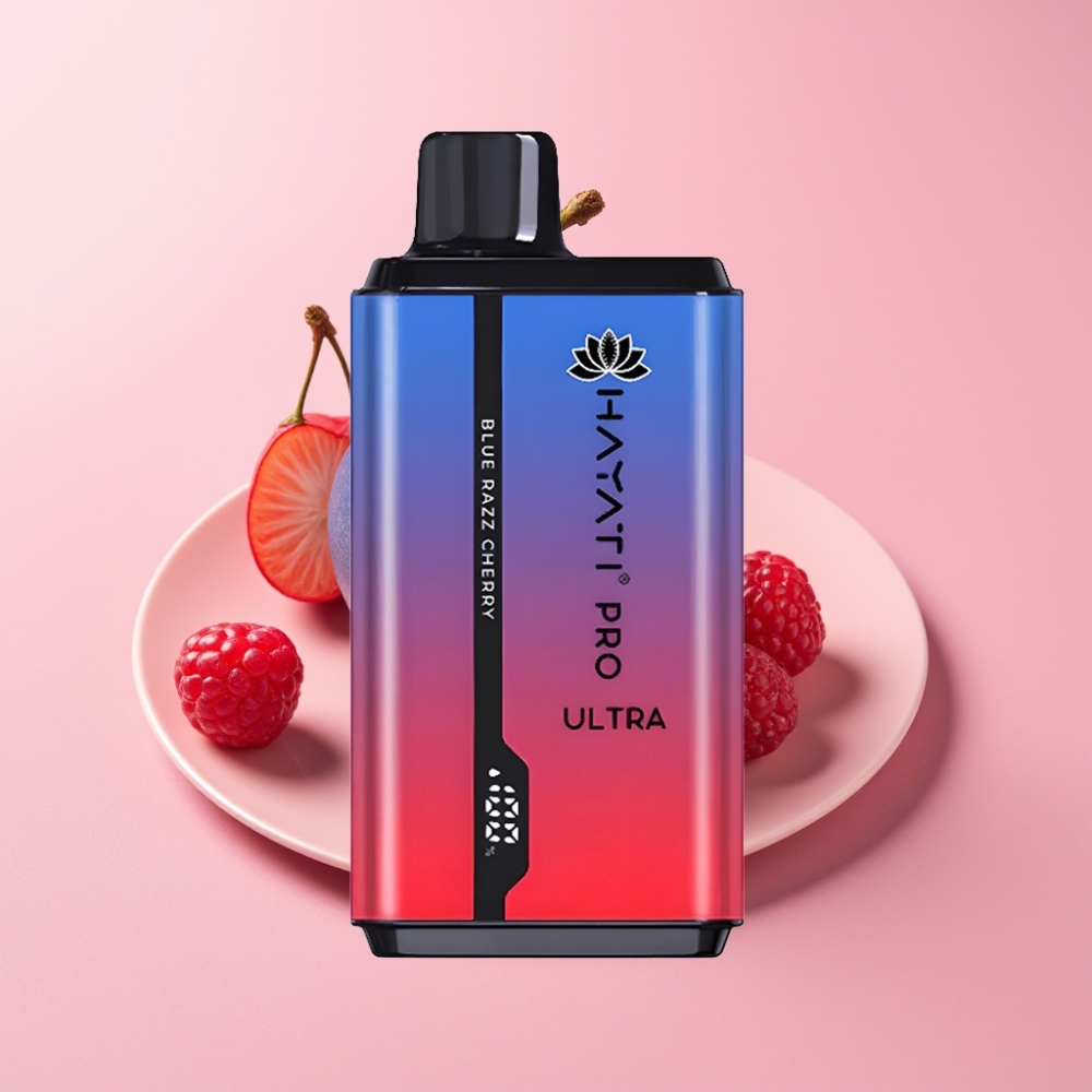 Hayati Pro Ultra 15000 Puff 850mAh 2×12ml 2% Mavi Ahududu Kiraz