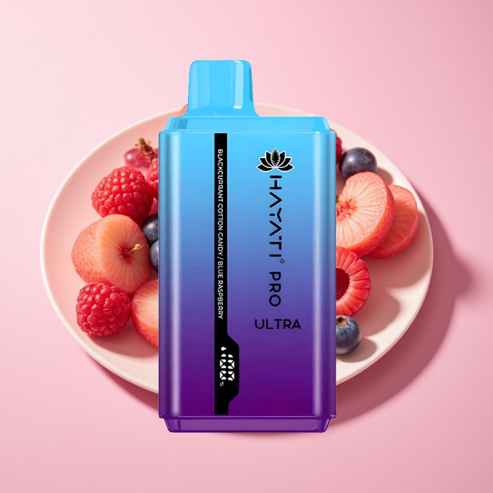 Hayati Pro Ultra 15000 Puff 850mAh 2×12ml %2 Nikotin 49 Aroma Böğürtlen Pamuk Şeker Mavi Ahududu