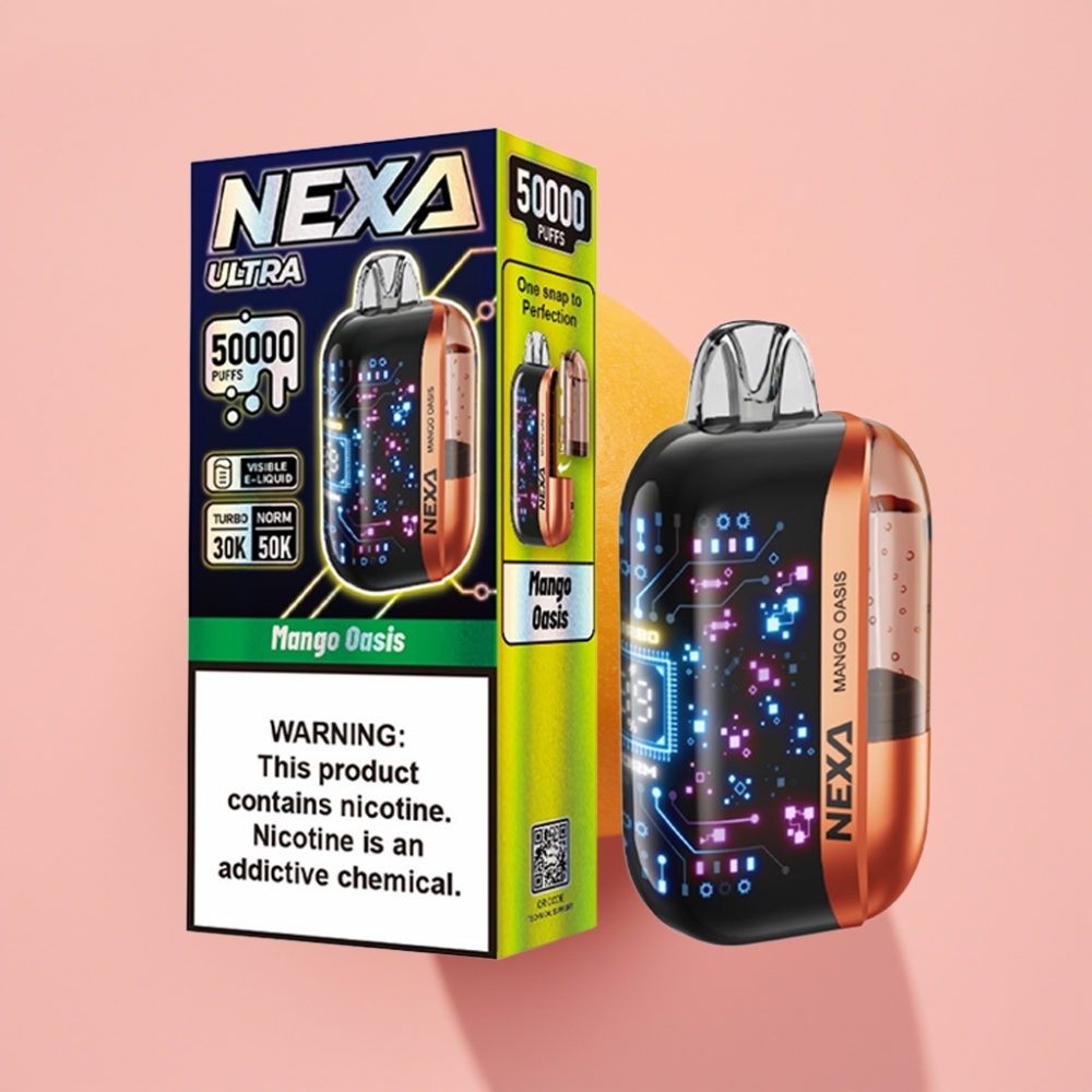 NEXA Ultra 50000 Puff 20ml 5% Nikotin 0.9ohm Dual Mesh Mango Vahası
