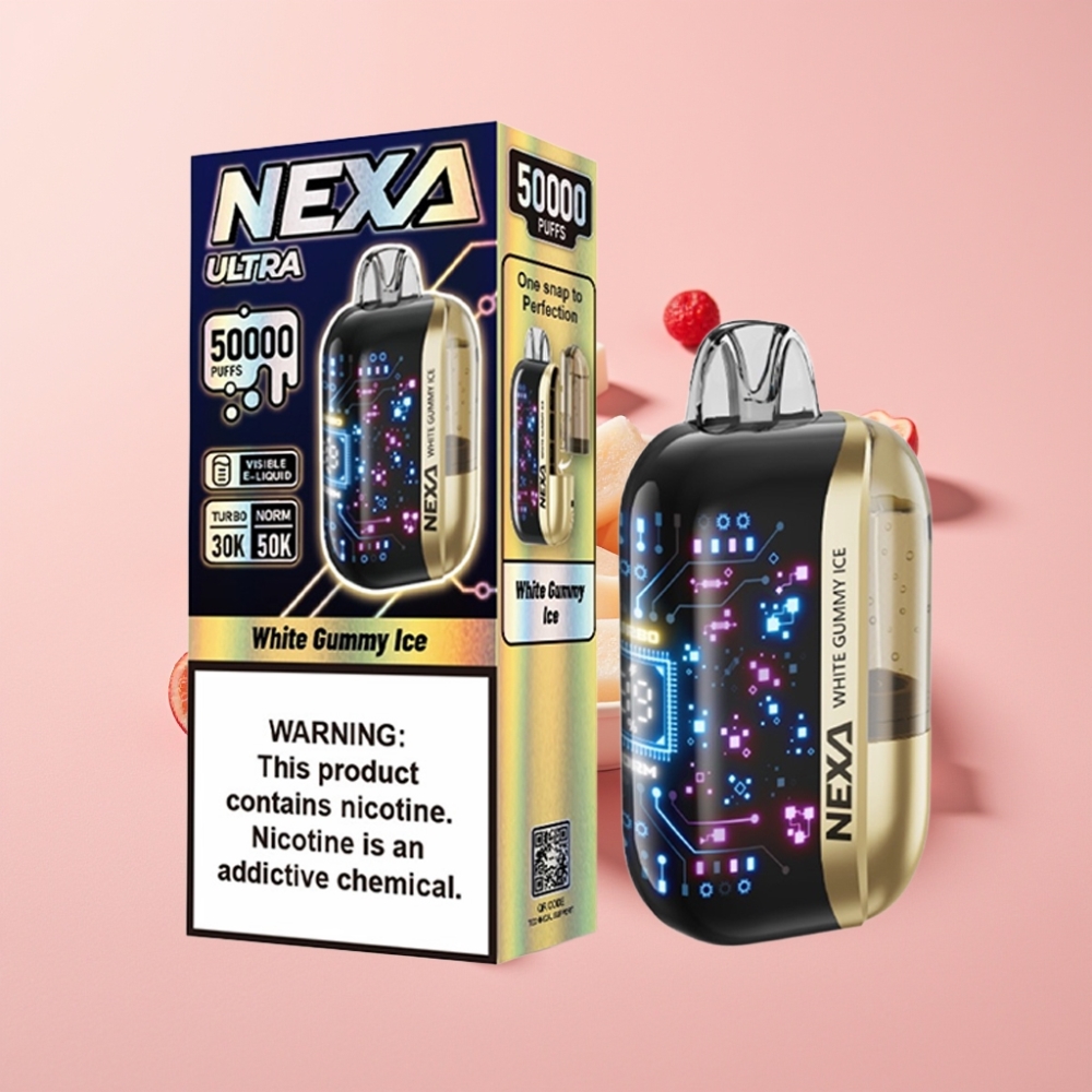 NEXA Ultra 50K 50000 Puff 20ml 800mah 5% Beyaz Sakızlı Dondurma