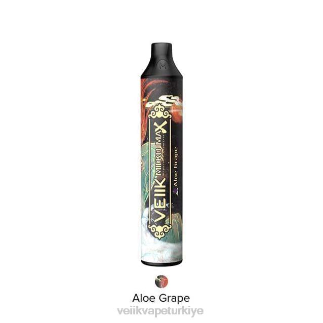 VEIIK Pod Mod - VEIIK Micko Max tek kullanımlık vape 1500 puf aloe üzümü 4282B16