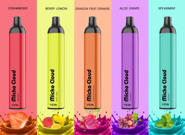 VEIIK Vape Micko Q - VEIIK Micko Cloud 3000 ponpon tek kullanımlık vape kalemi 10 adet çoklu tatlar 4282B55